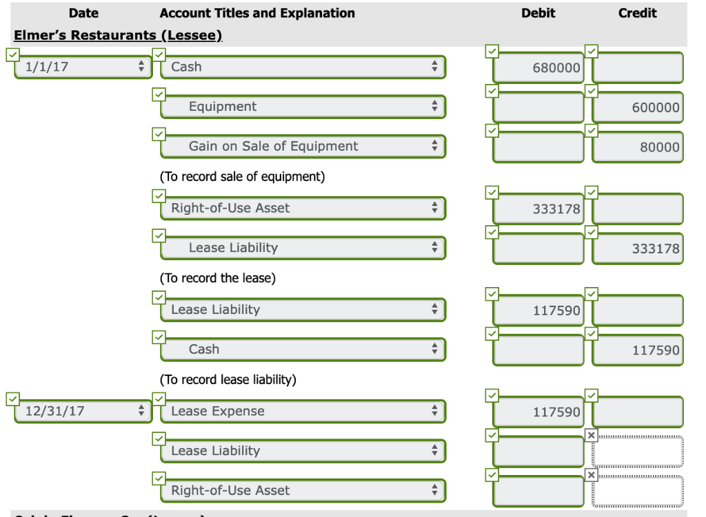 Liability - 104655 or 76790 Right of Use Asset - 12935 or