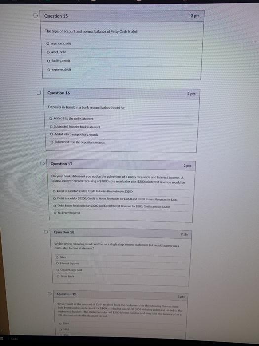 balance sheet Cart Current o loc- olare U Question 3 2 pts
