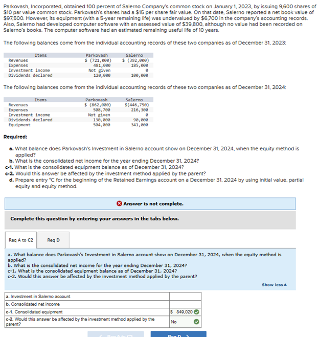  Show me the steps to solve : Required: a. What balance