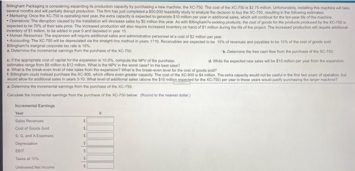 no work needed just solutions Billingham Packaging is considering expanding its production