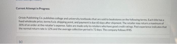  Current Attempt in Progress Oriole Publishing Co. publishes college and university