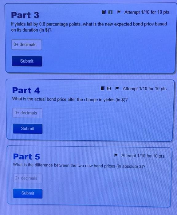 a coupon rate of 4%, a face value of $1,000 and pays