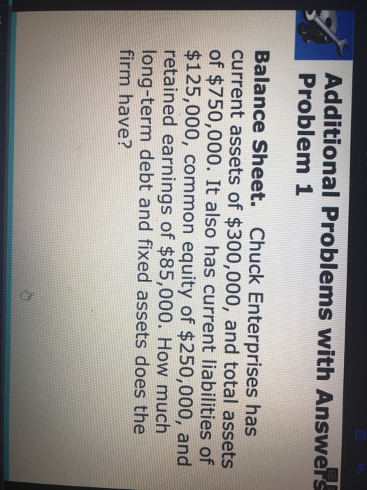  1a. 1b. 2. 3. Additional Problems with Answe Problem 1 Balance
