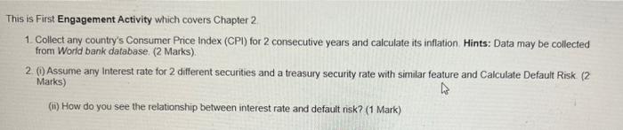  This is First Engagement Activity which covers Chapter 2 1. Collect