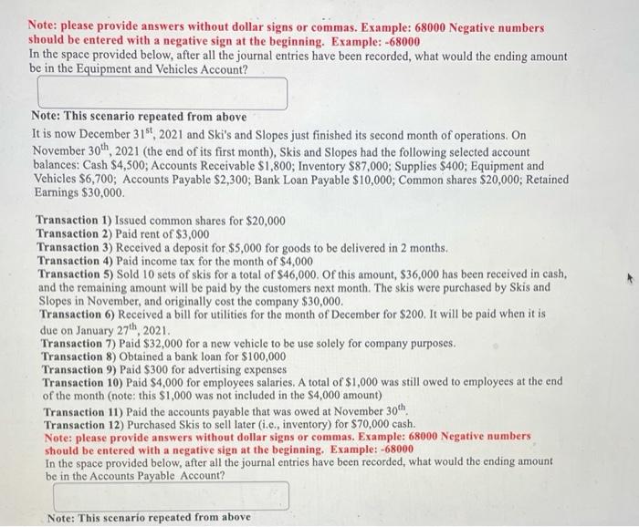 Received a bill for utilities for the month of December for $200.