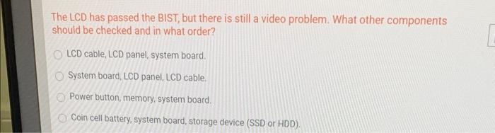 RTC Reset. PC Doctor. My Dell. BIOS Recovery 2 from Hard Drive