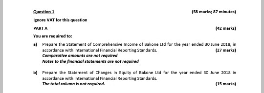 changes in equity of Bakome ltd for the year ended 30 june