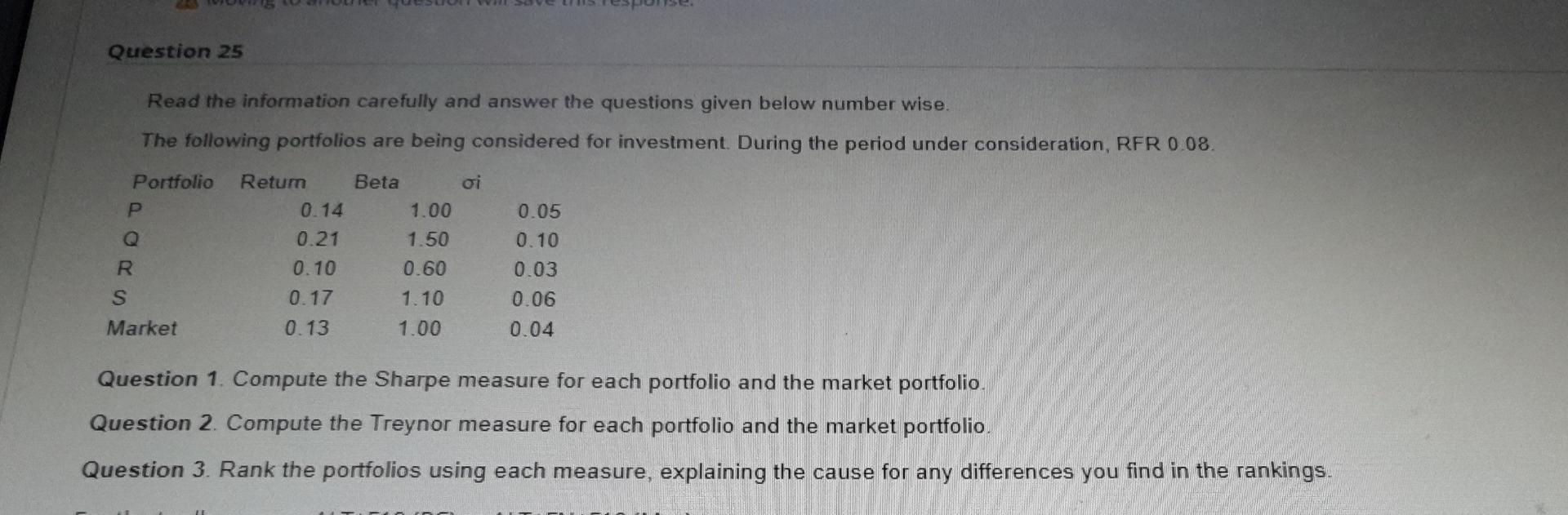 please answer ASAP Question 25 Read the information carefully and answer