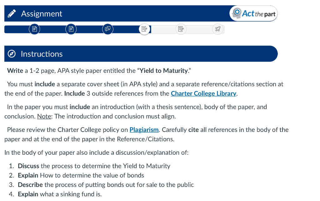  Please help with assignment above Assignment Act the part 0 Po
