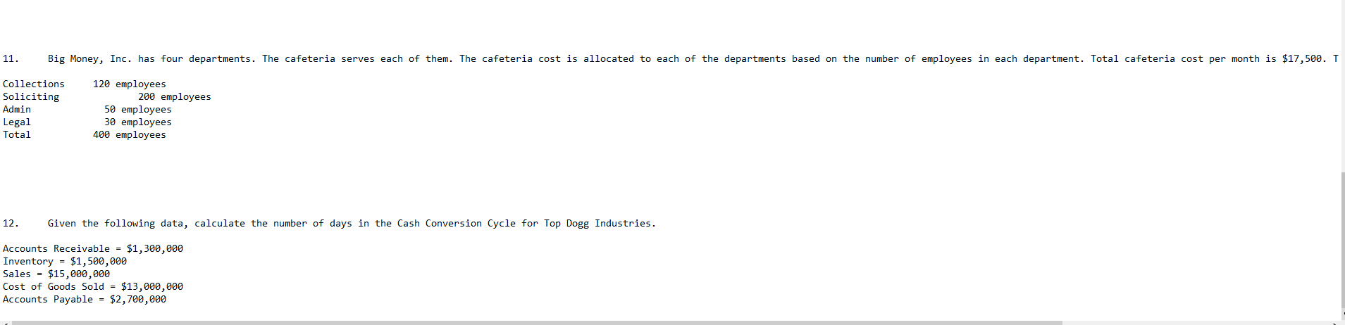 $ 75 $75 Part 2. Complete the Production Budget given the above