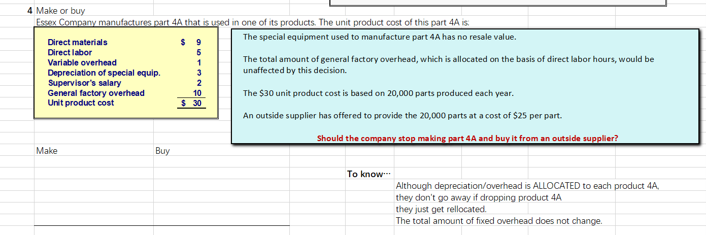 investigation has revealed that the fixed general factory overhead and fixed general