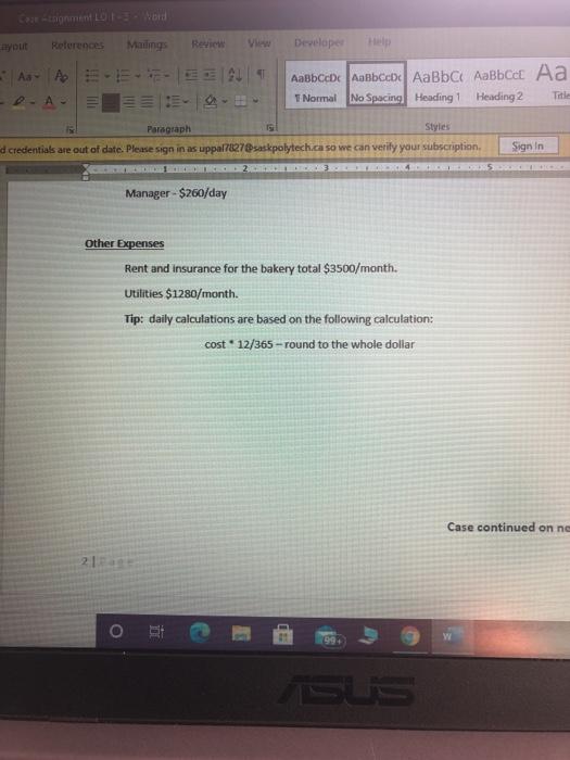 order of so donnamon 2. Calculate the total manufacturing cost on perdoren
