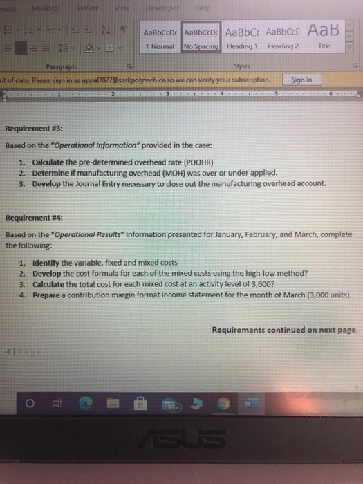 was over or under applied. 3. Develop the Journal Entry necessary to