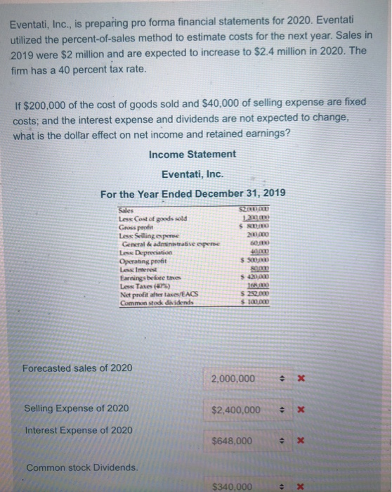  -estion 7 tially correct Use the information below to answer the