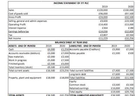 the financial years ending in 2019 and 2020. INCOME STATEMENT OF MAC
