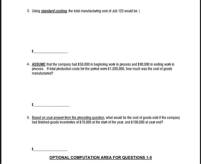 3 different methods of costing as they relate to what costs are