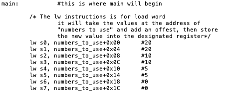 main routine in which two nx 1 vectors are defined in a