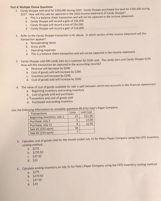 checking the appropriate box (the first line is completed for you as