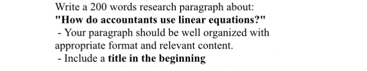 please answer in your words (type the answer) Write a 200 words