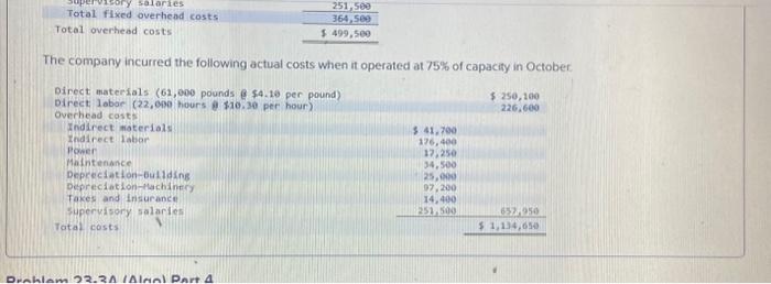 variances; and overhead variance report LO P1, P2, P3, P4 [The following