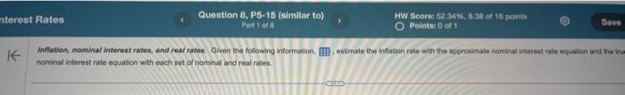 copy its contents into a spreadsheet.) Inflation, nominal interest rates, and real