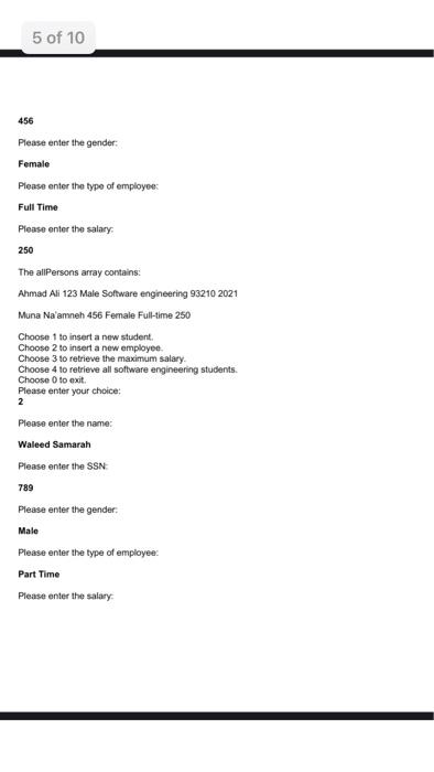 needed for data members) override method toString()-String (represent the person with all