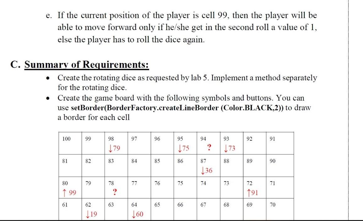 navigate between the grids of the board, according to throw of dice,