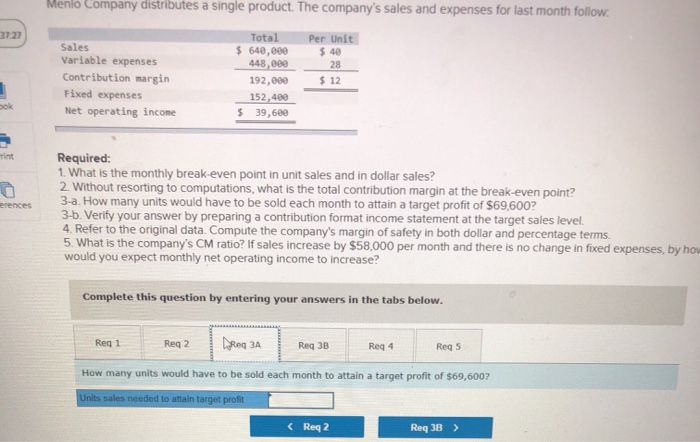 unit sales and in dollar sales? 2. Without resorting to computations, what