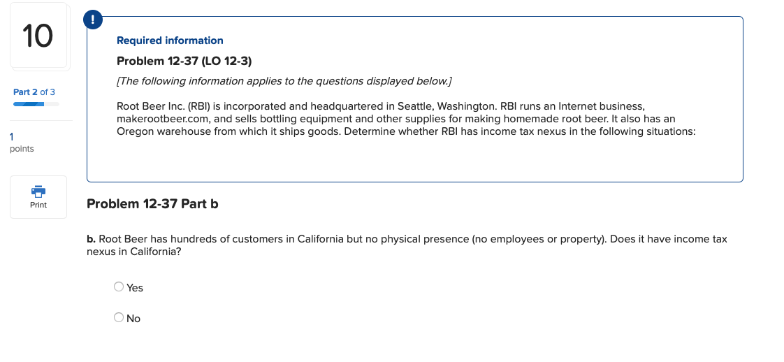 Required information Problem 12-37 (LO 12-3) [The following information applies to