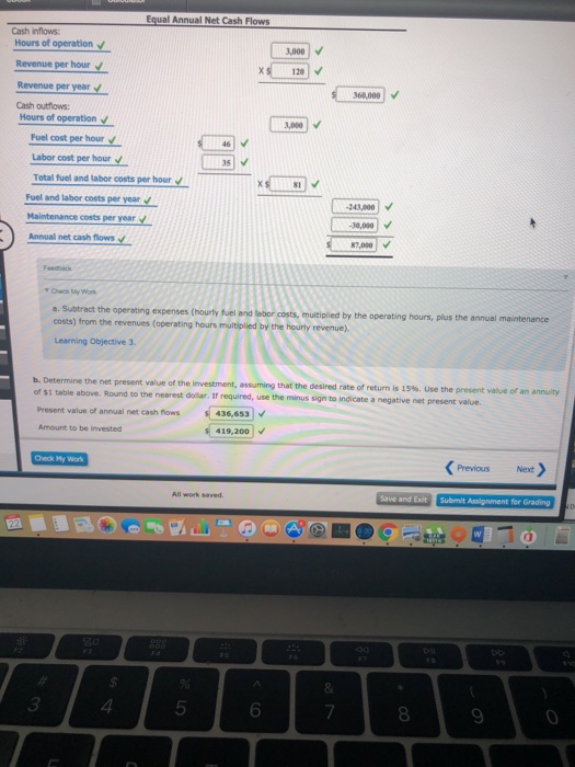 ur Animals--Ani Other Bookm Net Present Value Method-Annulty Briggs Excavation Company is