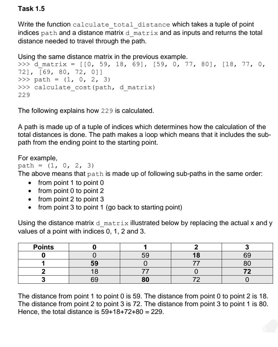 cartesian points (x,y) in a list of lists. The function must ensure