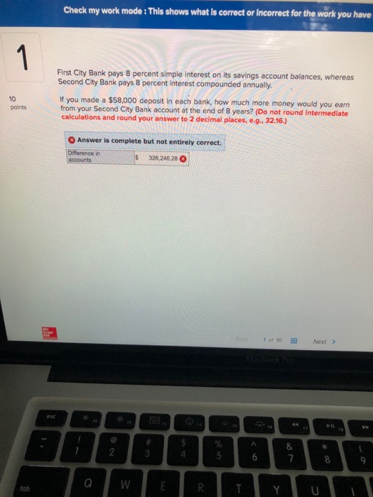  Check my work mode : This shows what is correct or