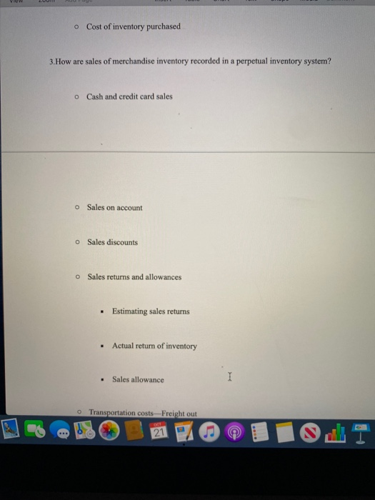 The operating cycle of a merchandising business Merchandise inventory systems: Perpetual and