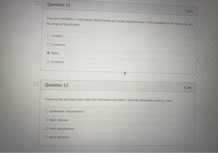Reporting? O is not a PFRS and hence does not define standards