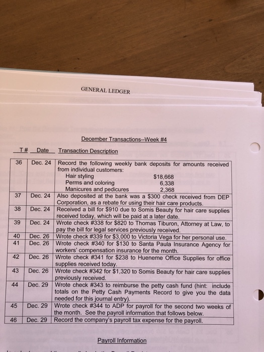 how do i balance these transactions out please and thanks here is