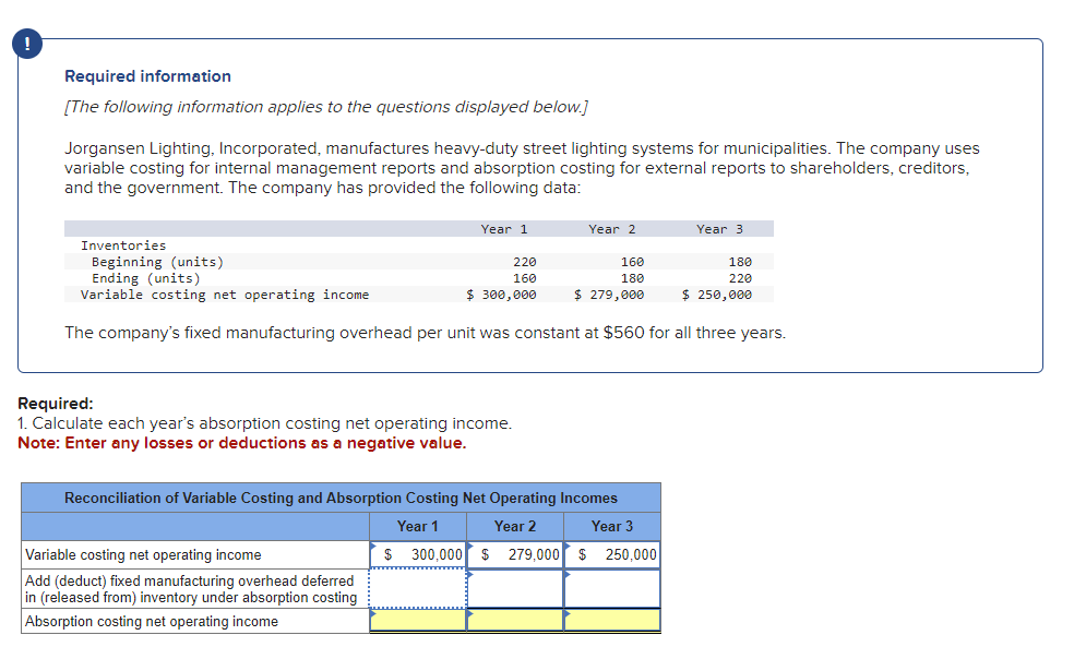 Please explain and show the work. Required information [The following information applies