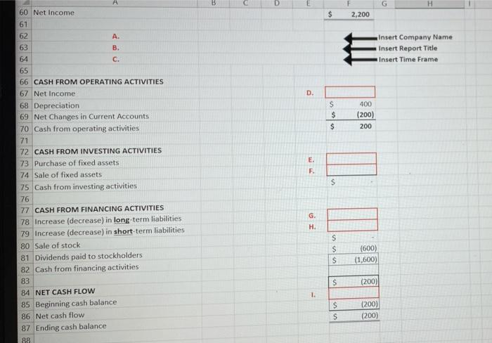 7 Assets Dec. 31, 20x1 8 Cash $ 3,000 9 Accounts Receivable