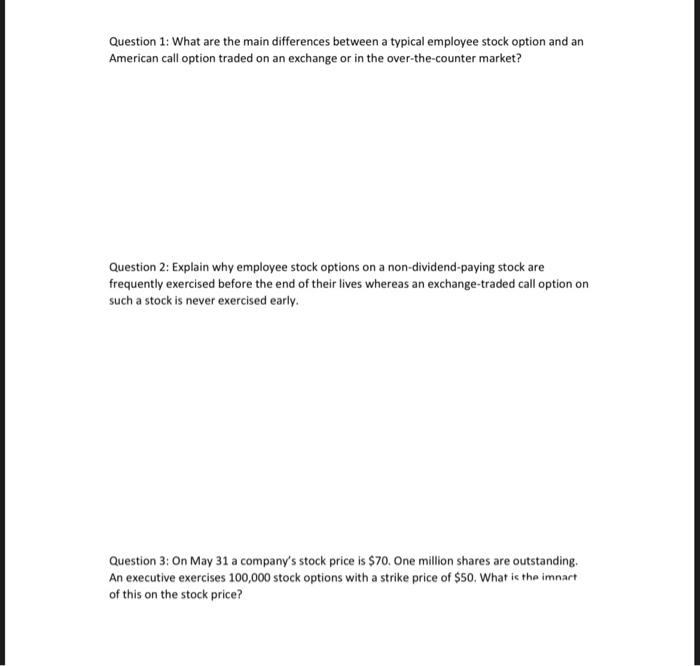  Question 1: What are the main differences between a typical employee