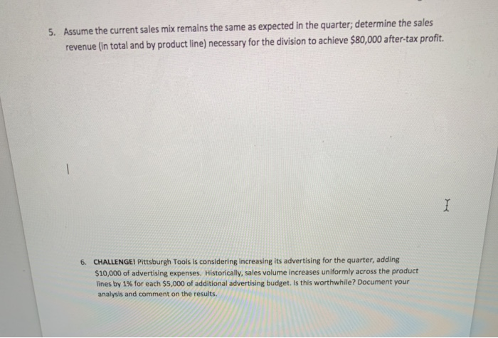 Tools - Cordless Division Budgeted Quarterly Product Line Contribution Margin Analysis 18v