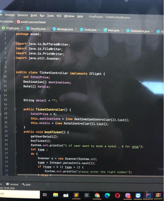 Scanner(myObj); 102 int i = 0; roller 103 while (ayReader.hasNextLine()) { 104