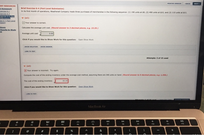  PRONTER VERSION BACK ENT RESOURCES Homework Brief Exercise 6-4 (Part Level