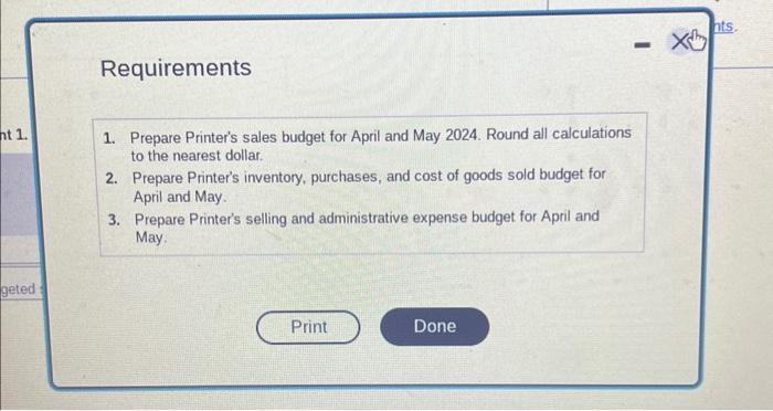 2024, balance sheet follows: The budget committee of (Click the icon to