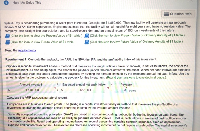 its stockholders en annual return of 10% on investments of this nature