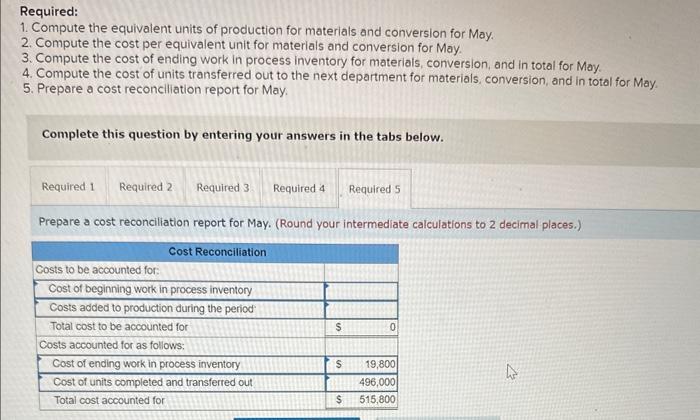costing system. It manufactures a caulking compound that goes through three processing