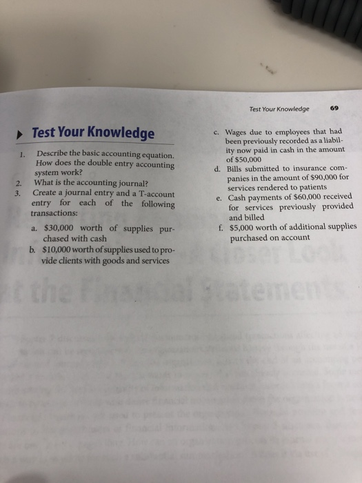  Test Your Knowledge 9 Test Your Knowledge 1. Describe the basic