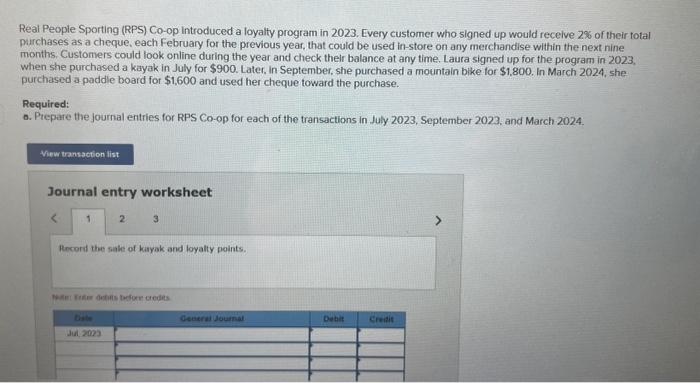  Real People Sporting (RPS) Co-op introduced a loyalty program in 2023.