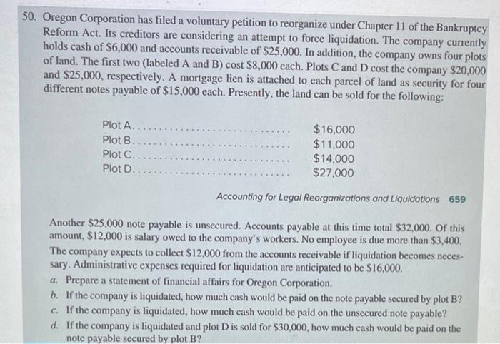 Please show step by step calculation and explanation. 0. Oregon Corporation has
