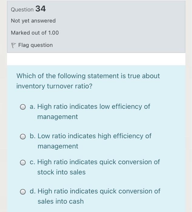 larked out of 1.00 Flag question Answer the question based the data