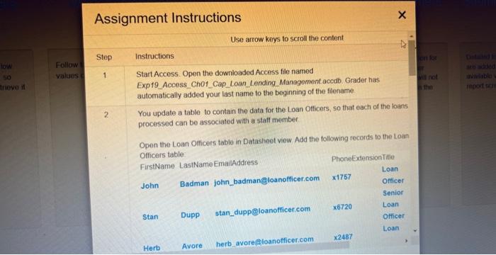  can you help me plesse Assignment Instructions Use arrow knys to