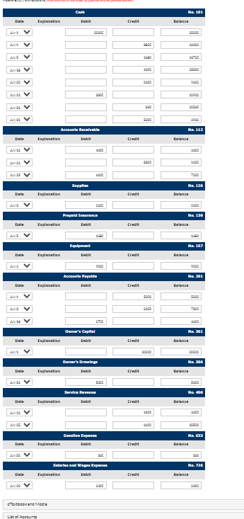me to find correct answer. Prepare the owner's equity statement for July.